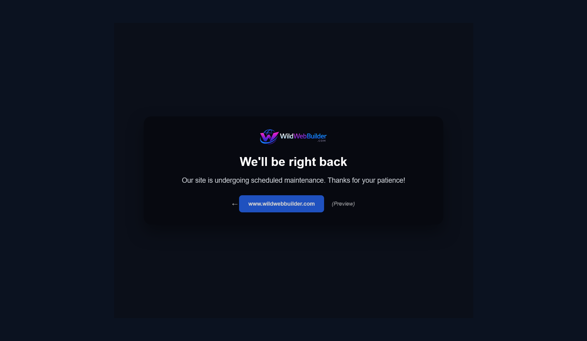 Wordpress Maintenance Plugin