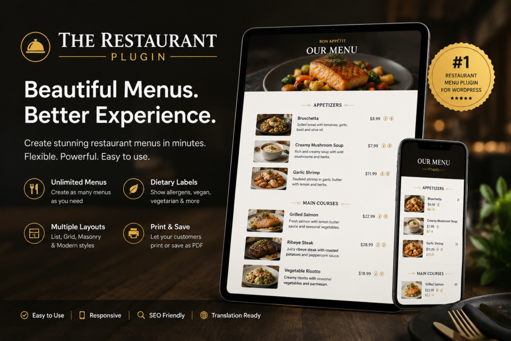 Restaurant Menu Plugin